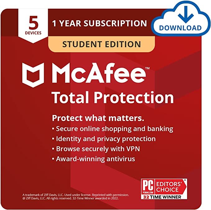 McAfee Total Protection 2022 Student Edition 